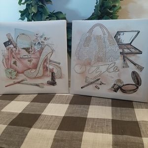 ❌SOLD❌Set of 2 makeup canvas